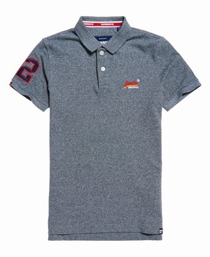 Superdry Classic Pique Férfi Póló Szürke | BDLRH5620